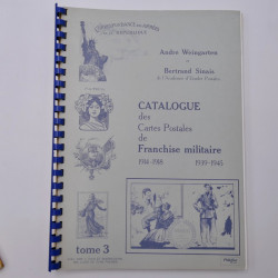 Catalogue des Cartes Postales de Franchise Militaire de France 1914-1945, Sinais.