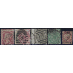 Grande Bretagne timbres N°49-53 série oblitéré.