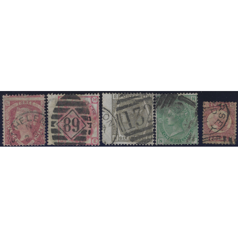 Grande Bretagne timbres N°49-53 série oblitéré.