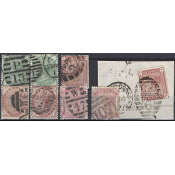 Grande Bretagne Victoria timbres N°67-70 séries oblitérés.