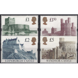 Grande Bretagne Châteaux timbres N°1615-1618 série neuf**.