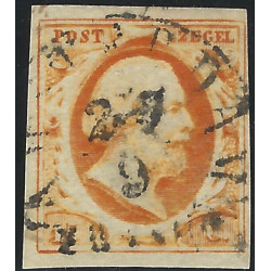Pays-Bas Guillaume III timbre N°3 oblitéré.