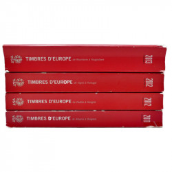 Catalogues Yvert et Tellier timbres d'Europe en 4 volumes.