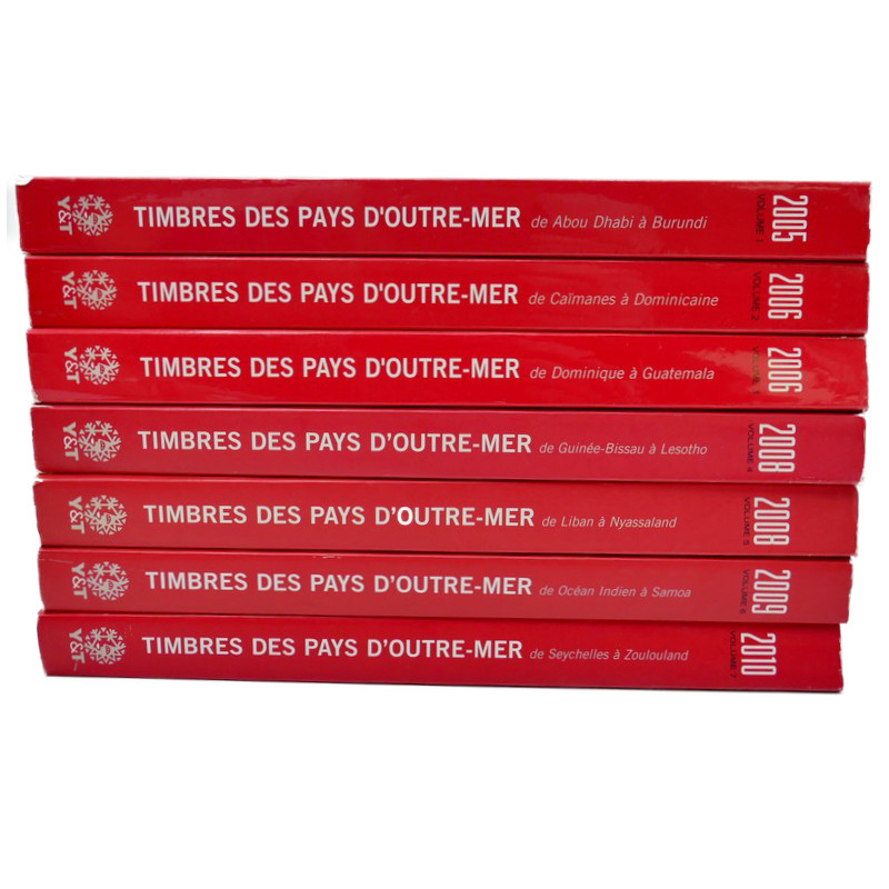 Catalogues Yvert et Tellier timbres d'Outremer en 7 volumes.