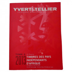 Catalogues Yvert et Tellier timbres des pays indépendants d'Afrique en 3 tomes.