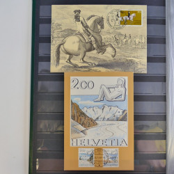 Suisse lot de timbres essais et divers oblitérations en un album.