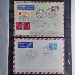 Suisse lot de timbres essais et divers oblitérations en un album.