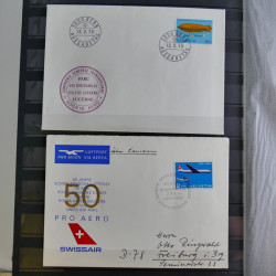 Suisse lot de timbres essais et divers oblitérations en un album.