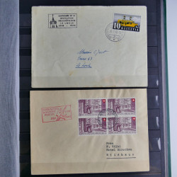 Suisse lot de timbres essais et divers oblitérations en un album.