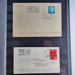 Suisse lot de timbres essais et divers oblitérations en un album.