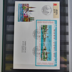 Suisse lot de timbres essais et divers oblitérations en un album.