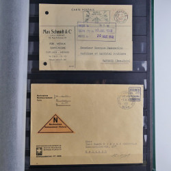 Suisse lot de timbres essais et divers oblitérations en un album.