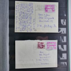 Suisse lot de timbres essais et divers oblitérations en un album.