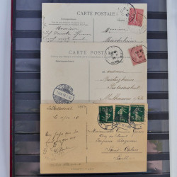 France lot de 95 marques postales du 20ème siècle en un album.