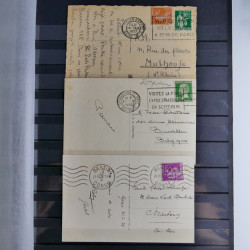 France lot de 95 marques postales du 20ème siècle en un album.