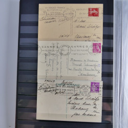 France lot de 95 marques postales du 20ème siècle en un album.