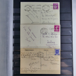 France lot de 95 marques postales du 20ème siècle en un album.