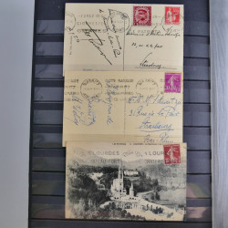 France lot de 95 marques postales du 20ème siècle en un album.