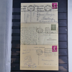 France lot de 95 marques postales du 20ème siècle en un album.