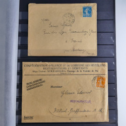 France lot de 95 marques postales du 20ème siècle en un album.