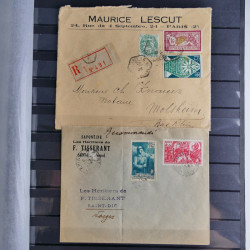 France lot de 95 marques postales du 20ème siècle en un album.