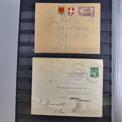 France lot de 95 marques postales du 20ème siècle en un album.