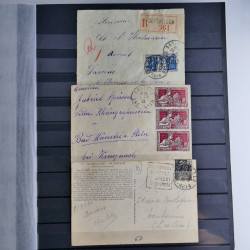 France lot de 95 marques postales du 20ème siècle en un album.