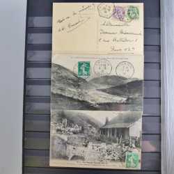 France lot de 95 marques postales du 20ème siècle en un album.