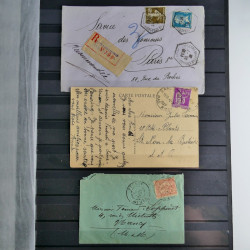 France lot de 95 marques postales du 20ème siècle en un album.