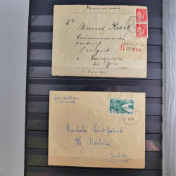 France lot de 95 marques postales du 20ème siècle en un album.