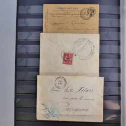 France lot de 95 marques postales du 20ème siècle en un album.