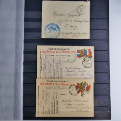 France lot de 95 marques postales du 20ème siècle en un album.