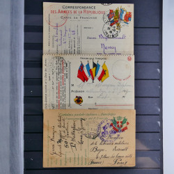 France lot de 95 marques postales du 20ème siècle en un album.