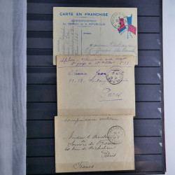 France lot de 95 marques postales du 20ème siècle en un album.