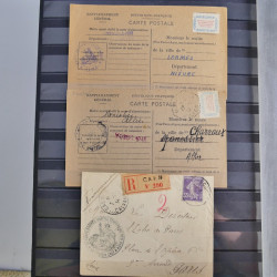 France lot de 95 marques postales du 20ème siècle en un album.