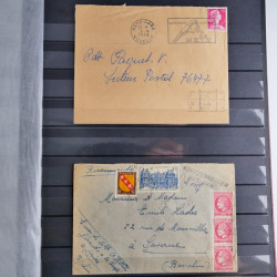 France lot de 95 marques postales du 20ème siècle en un album.