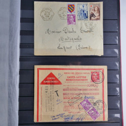 France lot de 95 marques postales du 20ème siècle en un album.