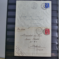 France lot de 95 marques postales du 20ème siècle en un album.