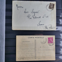 France lot de 95 marques postales du 20ème siècle en un album.