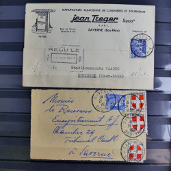 France lot de 95 marques postales du 20ème siècle en un album.