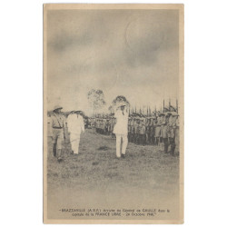 A.E.F. timbres N°140A-D oblitérés sur CP Brazzaville pour New York 1943.