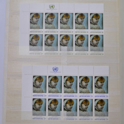 Lot de timbres Nations Unies 1951-1985 neufs en un album.