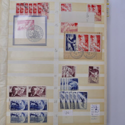France stock de timbres fins de catalogue neufs et oblitérés en un album.