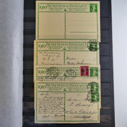 Suisse ensemble d'entiers postaux neuf et oblitérés en un album.