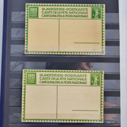 Suisse ensemble d'entiers postaux neuf et oblitérés en un album.