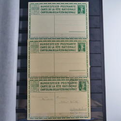 Suisse ensemble d'entiers postaux neuf et oblitérés en un album.
