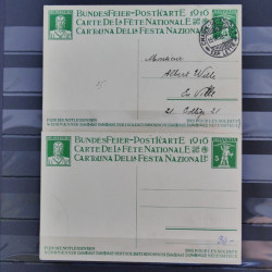 Suisse ensemble d'entiers postaux neuf et oblitérés en un album.