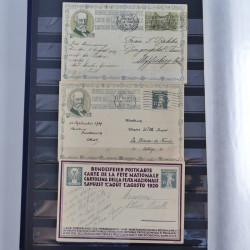 Suisse ensemble d'entiers postaux neuf et oblitérés en un album.