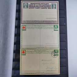 Suisse ensemble d'entiers postaux neuf et oblitérés en un album.