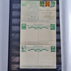 Suisse ensemble d'entiers postaux neuf et oblitérés en un album.